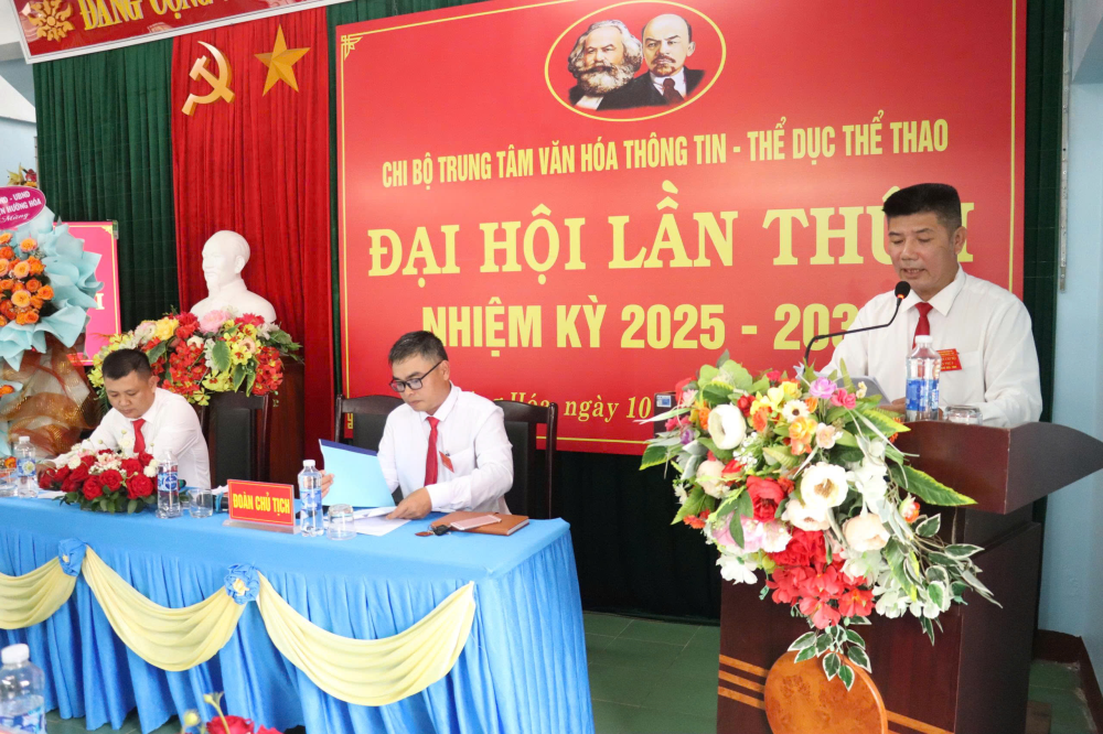 Đại hội Chi bộ Trung tâm VHTT - TDTT huyện Hướng Hóa lần thứ I, nhiệm kỳ 2025 - 2030